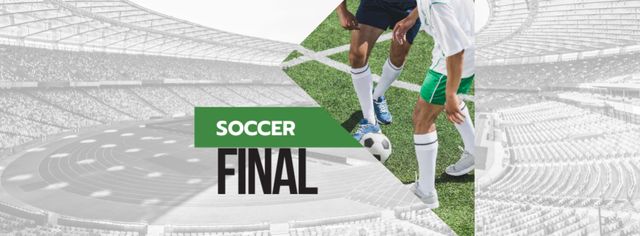 Soccer Final Event Announcement Facebook cover Design Template