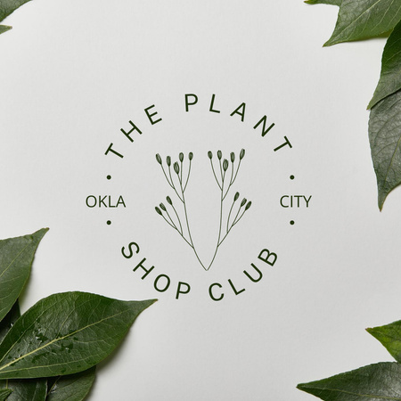 Template di design Pubblicità del negozio di piante Logo