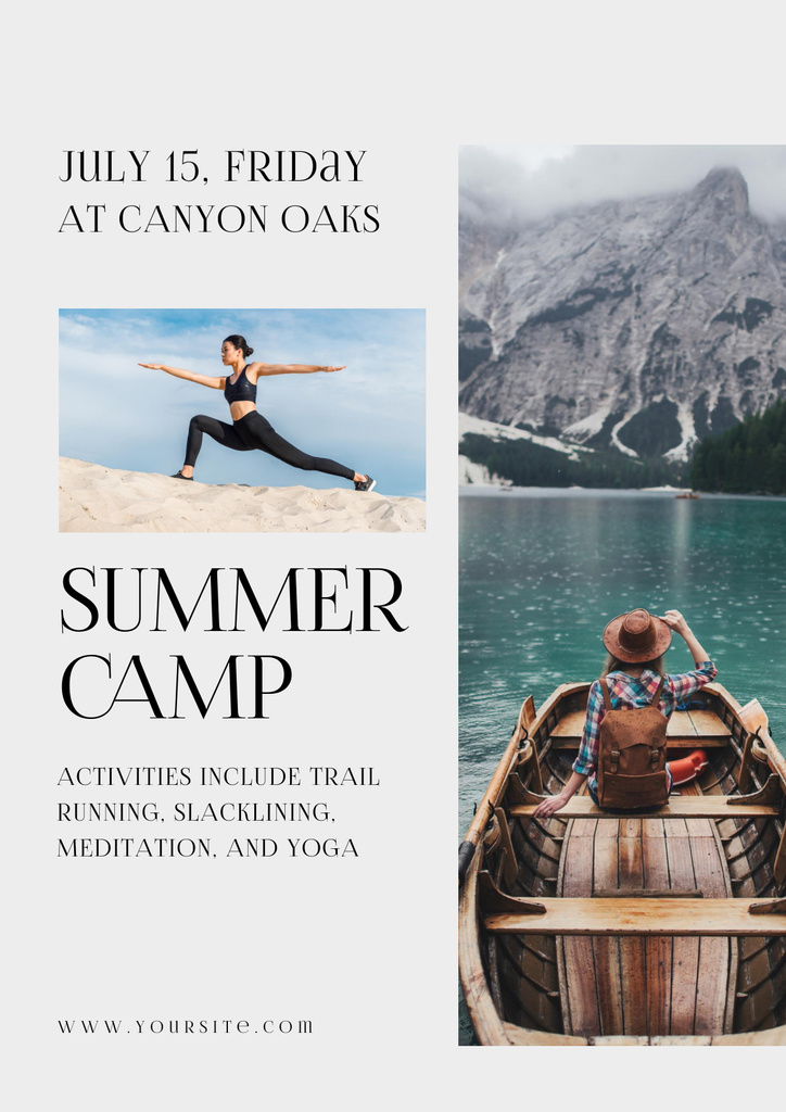 Outdoor Camp Announcement Poster – шаблон для дизайна