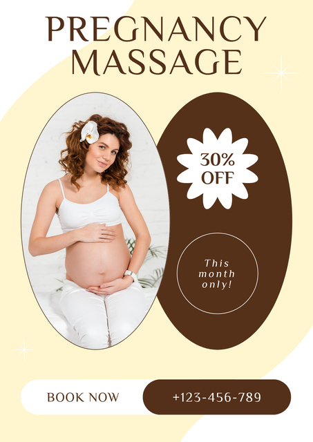 Designvorlage Pregnancy Massage Services für Poster