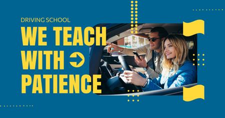 Platilla de diseño Specialized Driving School Promo With Tutor Facebook AD
