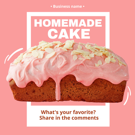 Offer of Tasty Homemade Cake Animated Post Modelo de Design