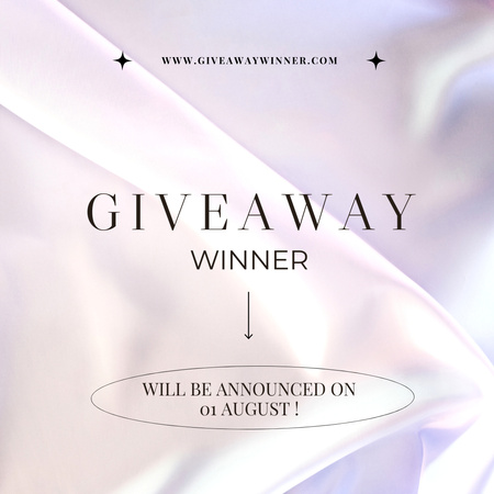 Giveaway Winner Announcement in White Instagram Design Template