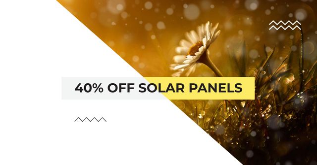Solar Panels Discount Sale Offer Facebook AD Design Template