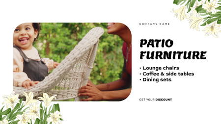 Plantilla de diseño de Patio Furniture For Happy Family With Discount Full HD video 