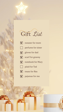 Designvorlage festliche geschenke unterm weihnachtsbaum für Instagram Story