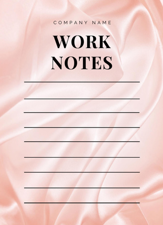 Ontwerpsjabloon van Notepad 4x5.5in van Work Planner on Silky Background