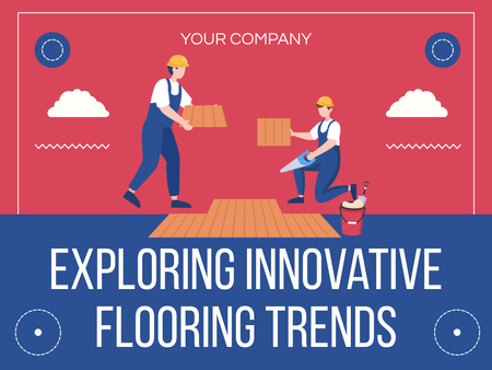 革新的な床材のトレンドを探る広告 Presentationデザインテンプレート