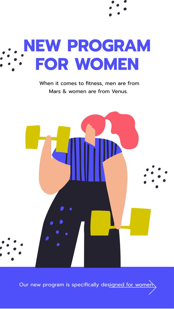 Modèle de visuel Fitness program for Women ad - Mobile Presentation