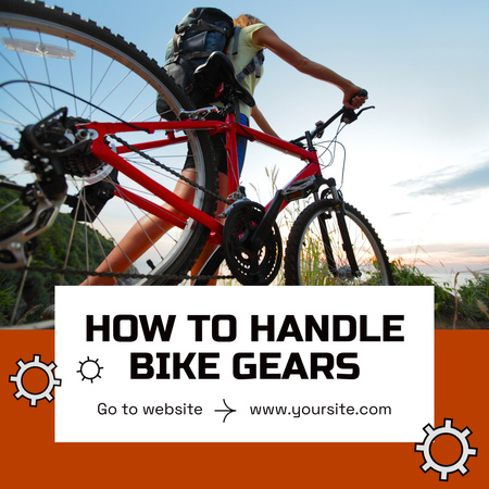Ontwerpsjabloon van Animated Post van Essential Guide About Handling Bike Gears