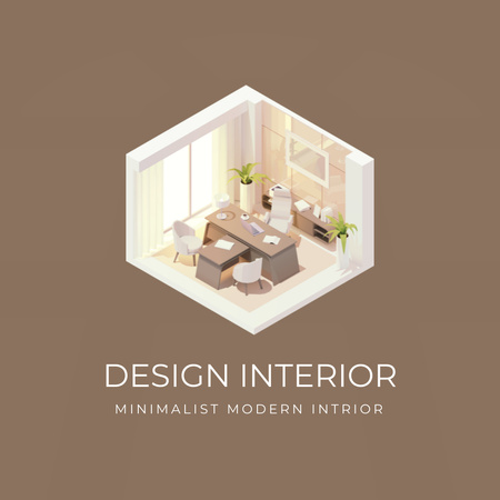 Designvorlage Anzeige für modernes minimalistisches Interieur für Animated Logo