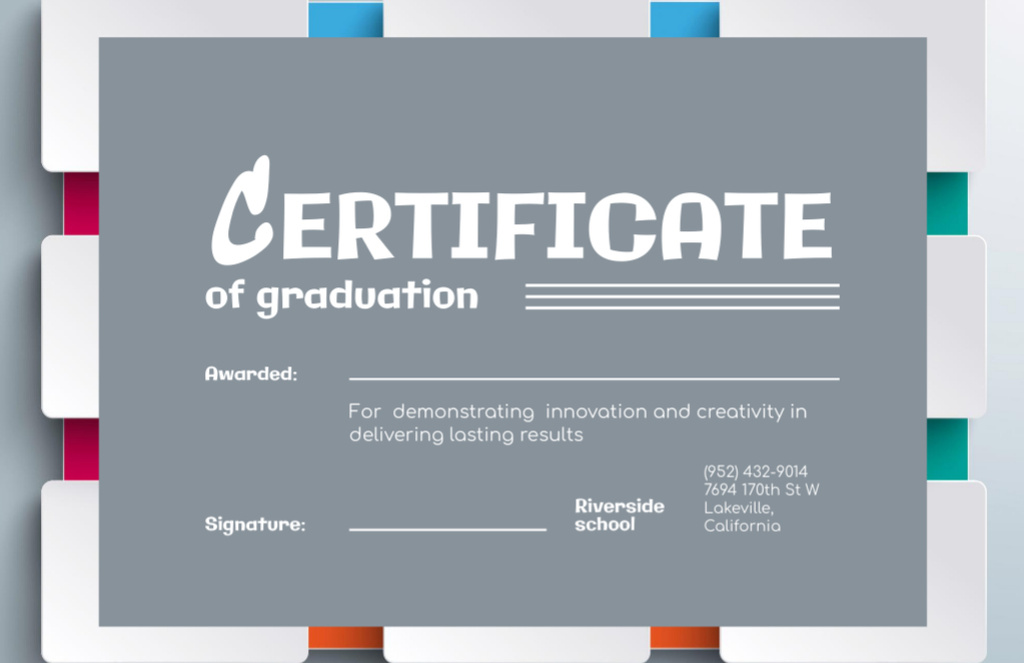 Designvorlage Back to School Special Offer für Certificate 5.5x8.5in