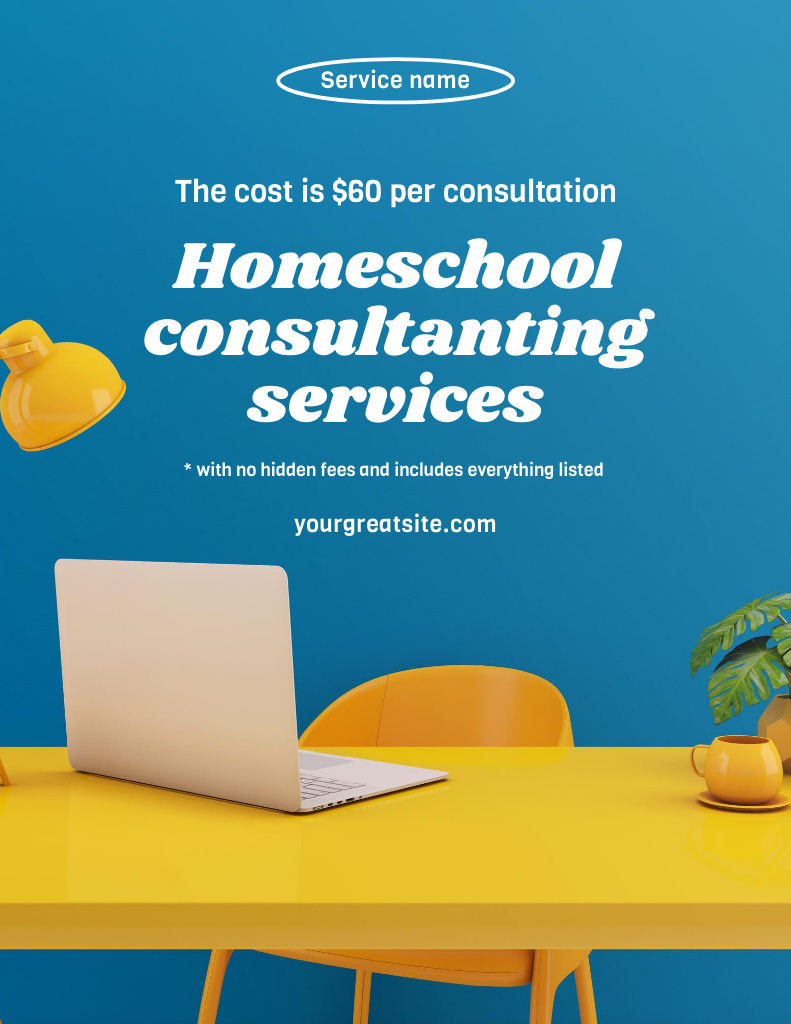 Progressive Homeschooling Approaches Poster 8.5x11in Design Template