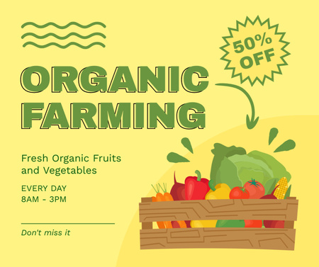 Platilla de diseño Farm Organic Products Discounted in Market Facebook