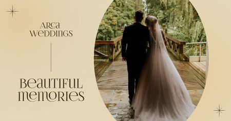Designvorlage Wedding Event Agency Announcement für Facebook AD