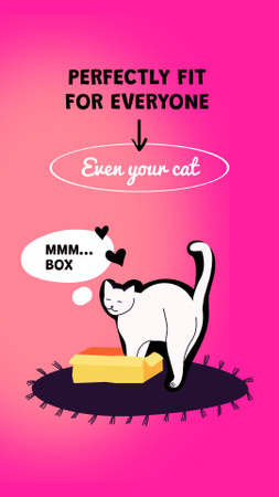 Customer Care service with cute Cat Instagram Story tervezősablon