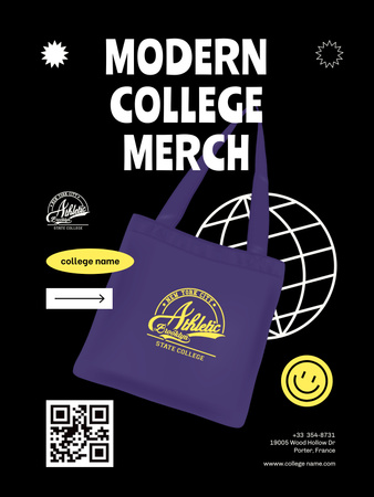 Ontwerpsjabloon van Poster US van College Apparel and Merchandise
