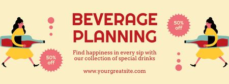 Beverage Planning Services for Your Event Facebook cover Design Template