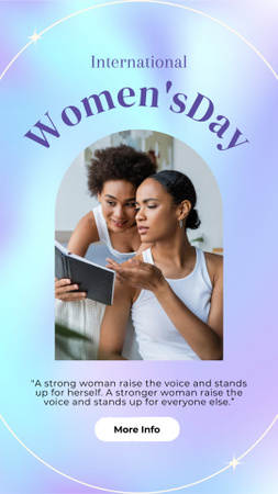 Women's Day Celebration with Inspiring Phrase Instagram Story Design Template
