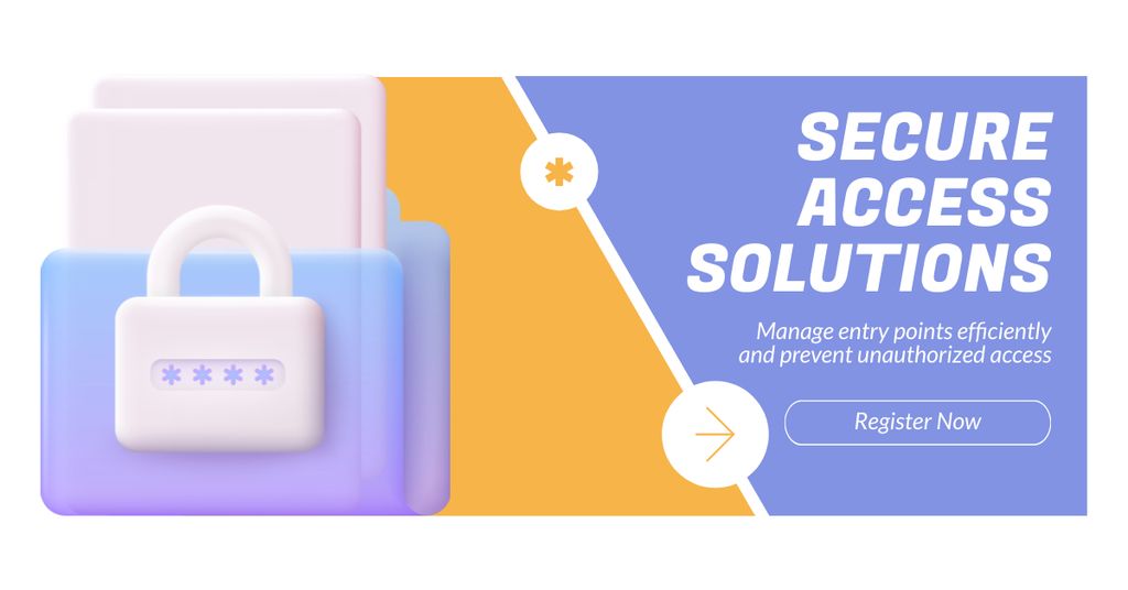 Plantilla de diseño de Secure Access Solutions Facebook AD 