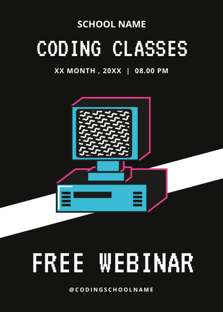 Ontwerpsjabloon van Invitation van Free Webinar about Coding