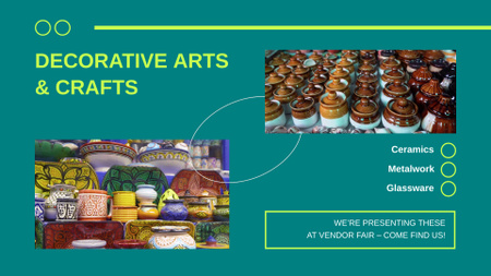 Anúncio da Feira de Artes e Ofícios Decorativos Full HD video Modelo de Design