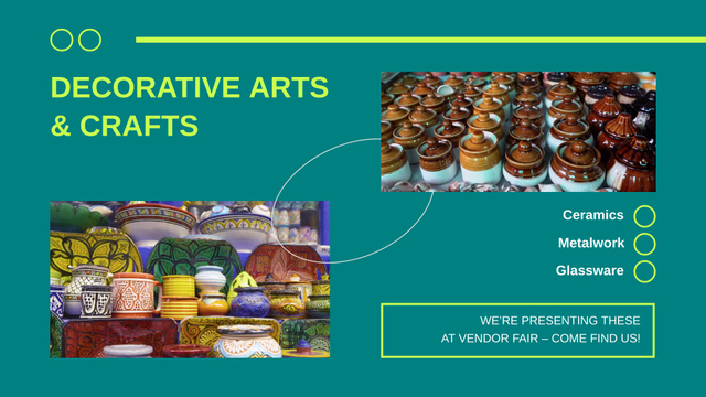 Modèle de visuel Decorative Arts And Crafts Fair Announcement - Full HD video