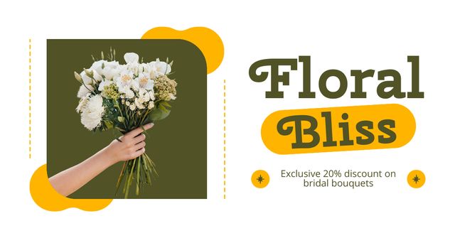 Exclusive Discount on Various Bouquets Facebook AD Design Template