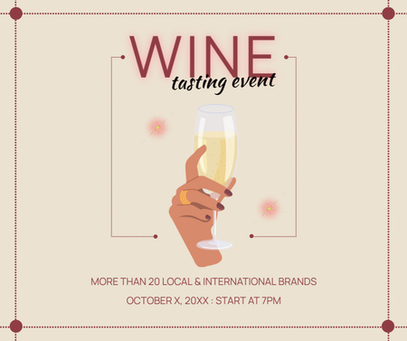 Template di design Promo dell'evento di degustazione di vini Elite Facebook