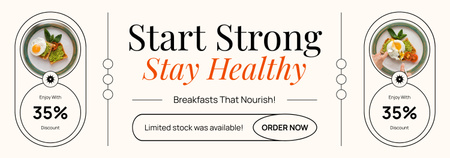 Предложение здорового питания от ресторана Fast Casual Tumblr – шаблон для дизайна