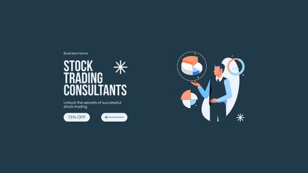 Assistance of Stock Trading Consultants Title 1680x945px Design Template