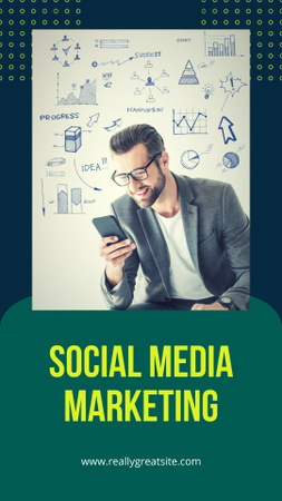 Platilla de diseño Social Media Marketing Guidelines For Business Mobile Presentation