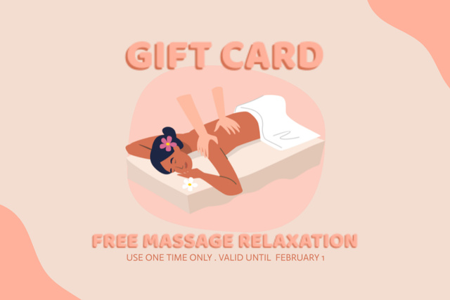 Designvorlage Special Offer for Massage für Gift Certificate