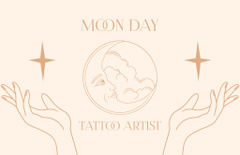 Moon And Stars With Tattoo Artist Services