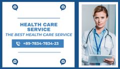 Healthcare Service Ad with Confident Doctor with Stethoscope