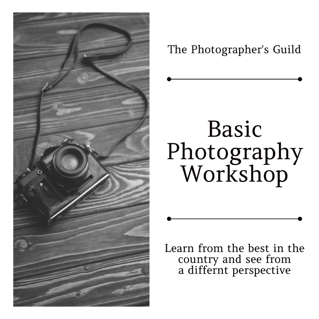 Basic Photography Workshop Instagram Design Template