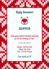 Ugly Sweaters Offer With Embroidery Ornament