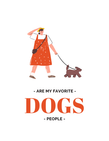 Ontwerpsjabloon van T-Shirt van Illustratie voor hondenliefhebber