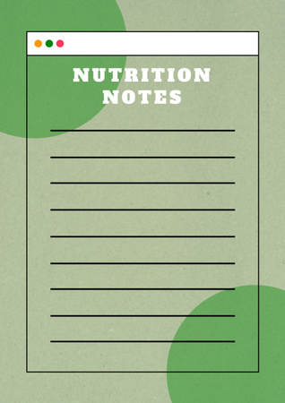 Nutrition Tracker in Green Schedule Planner Design Template