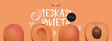 Diet Plan offer with fresh Apricots Facebook cover – шаблон для дизайна