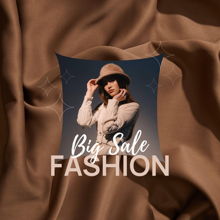 Platilla de diseño Fashion Ad with Stylish Woman Instagram