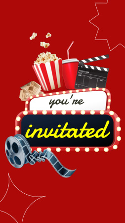 Platilla de diseño Movie Night Invitation Instagram Video Story