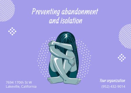 Preventing Abandonment and Isolation Card Design Template