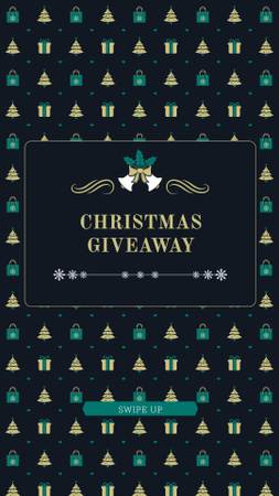 Christmas Special Offer with Trees and Gifts Pattern Instagram Story Design Template
