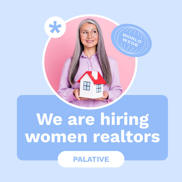 Platilla de diseño Real Estate Agent Vacancy Ad Animated Post