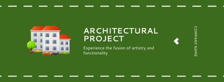 Αρχιτεκτονικό Έργο με λειτουργικότητα και καλλιτεχνία Facebook cover Πρότυπο σχεδίασης
