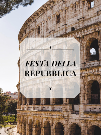 Beautiful View of Colosseum Poster US Design Template