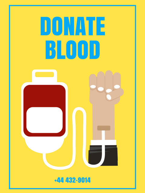 Blood Donation = during War in Ukraine Poster US – шаблон для дизайна