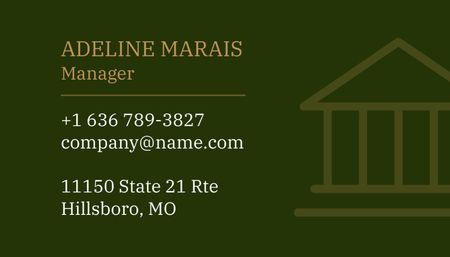 Construction Company Manager Offer Business Card US Design Template