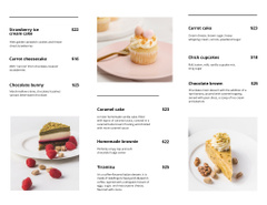 Desserts Offer With Cheesecakes And Berries